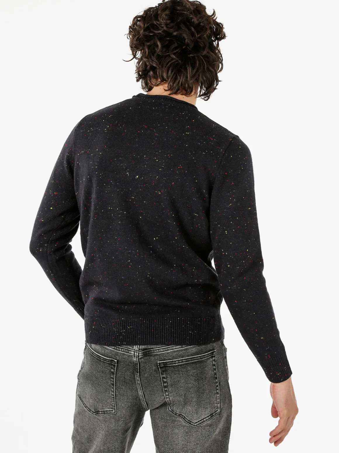 Rifle Maglione girocollo da uomo misto lana - nero