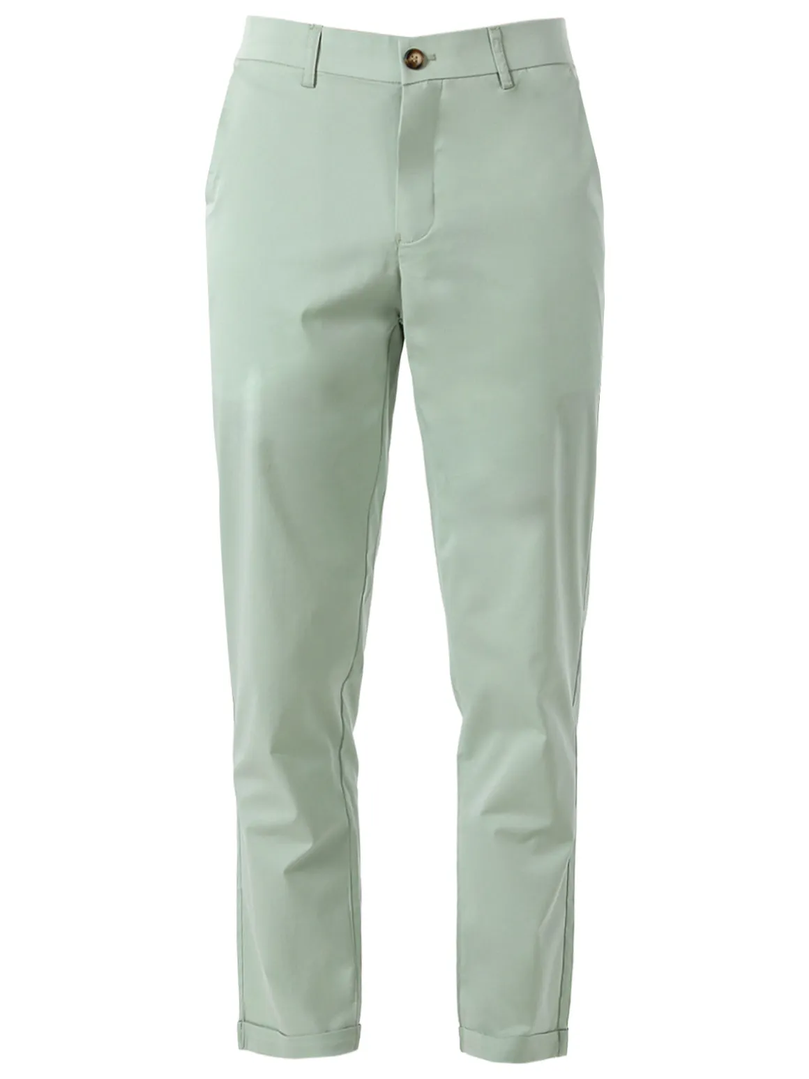Rifle Pantaloni casual da uomo leggeri con risvolto - acqua marina