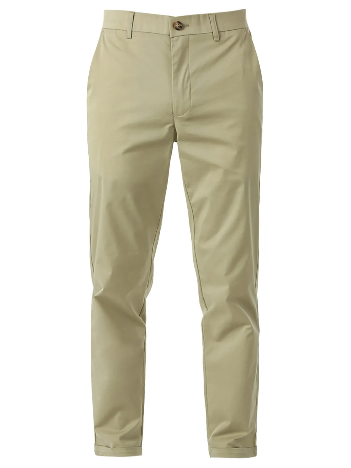Rifle Pantaloni casual da uomo leggeri con risvolto - pistacchio