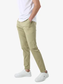 Rifle Pantaloni casual da uomo leggeri con risvolto - pistacchio