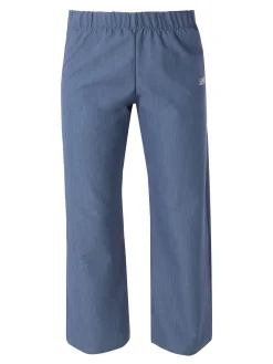 Rifle Pantaloni da donna a gamba larga con logo di strass - blu