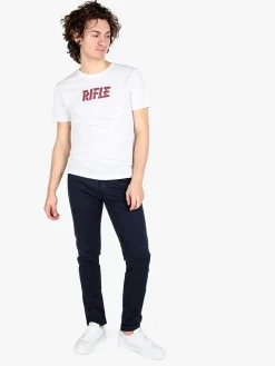 Rifle Pantaloni da uomo in cotone con risvolto finale