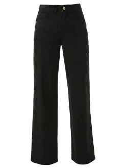Rifle Pantaloni donna jeans a gamba larga - nero