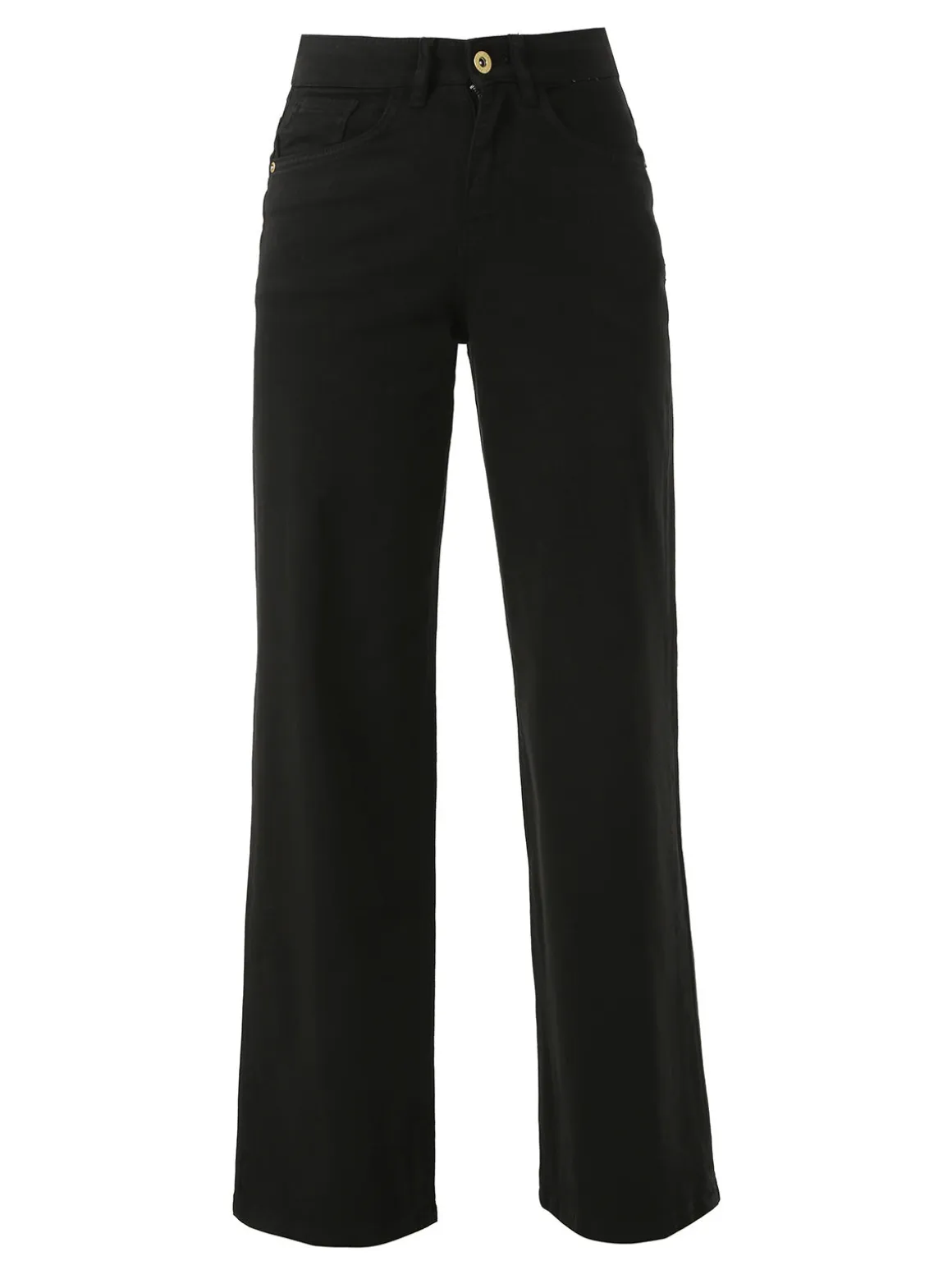 Rifle Pantaloni donna jeans a gamba larga - nero