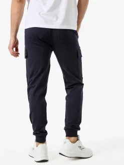 Rifle Pantaloni sportivi da uomo in cotone con tasconi laterali - blu scuro