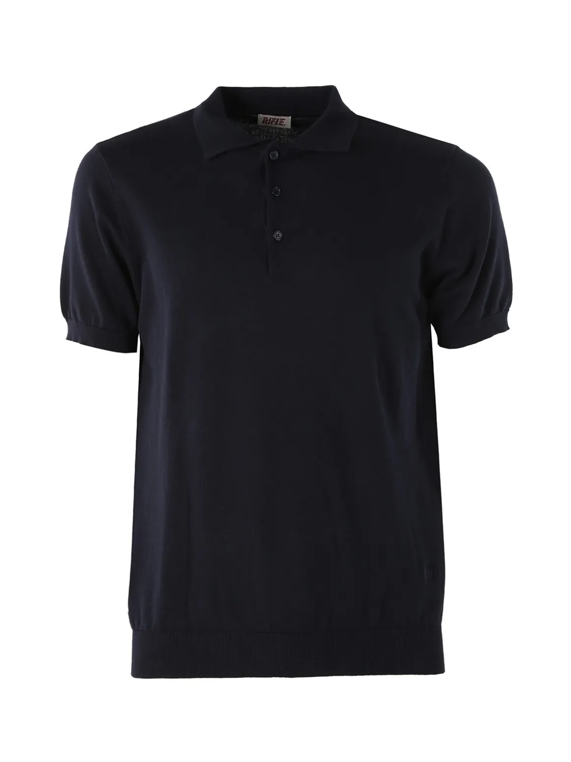 Rifle Polo da uomo in cotone a maniche corte - blu scuro