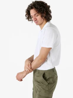 Rifle Polo in cotone da uomo a maniche corte - bianco