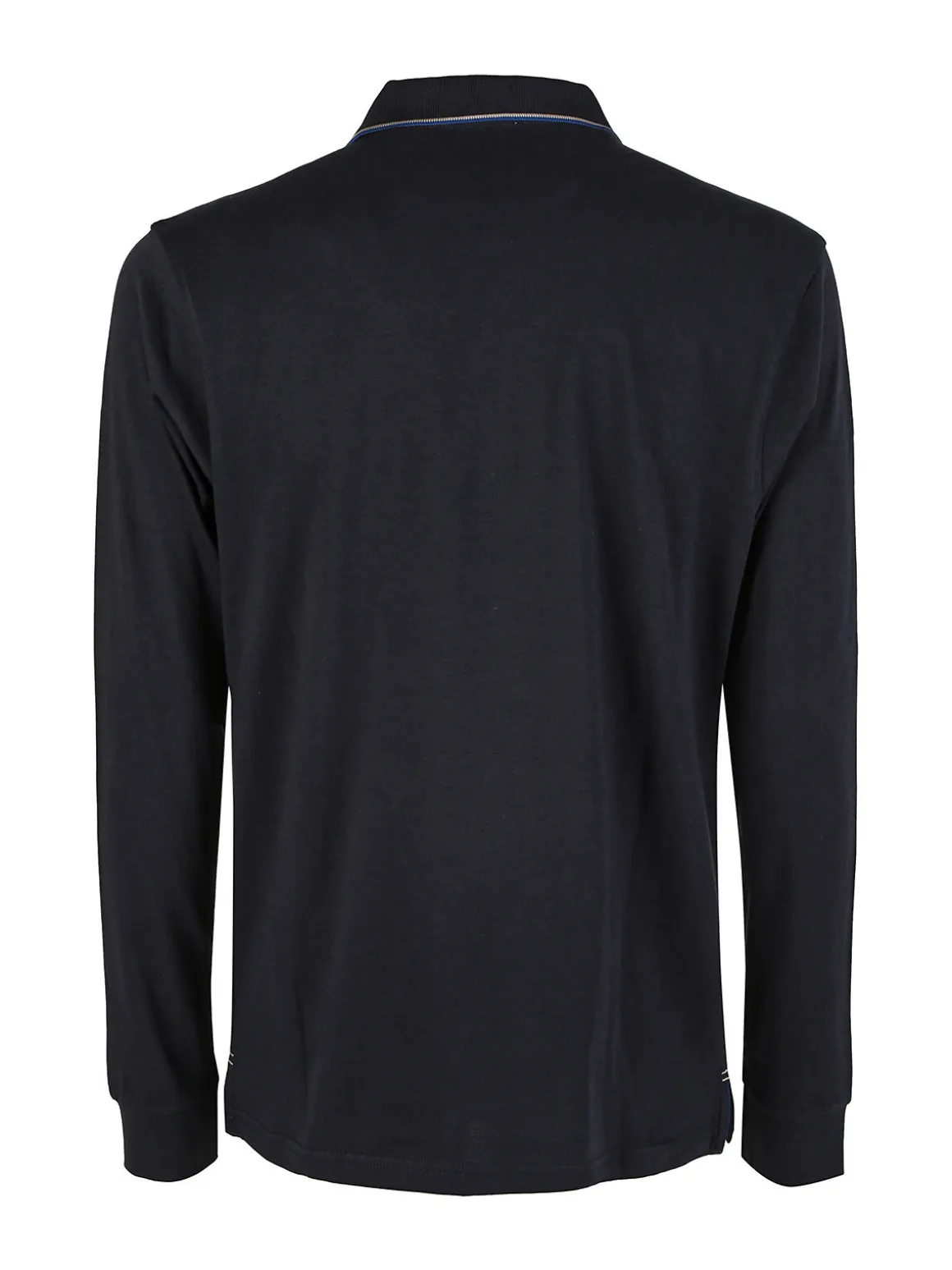 Rifle Polo uomo a maniche lunghe in cotone - blu scuro