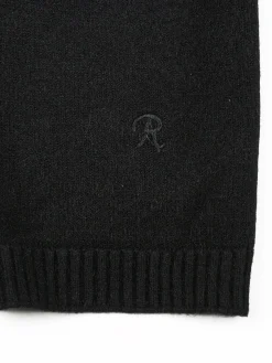 Rifle Sciarpa in maglia tinta unita - nero