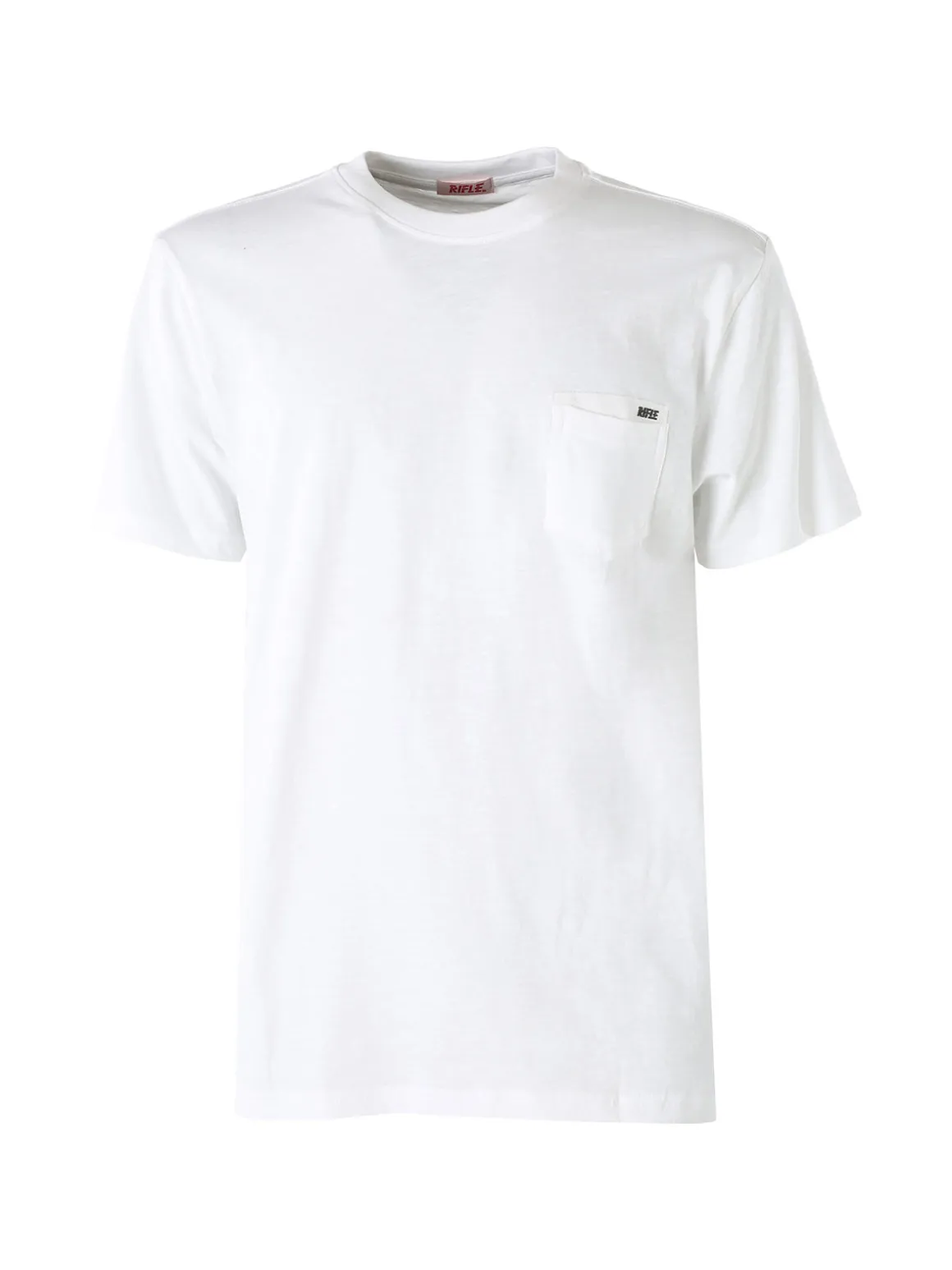Rifle T-shirt da uomo in cotone con taschino - bianco