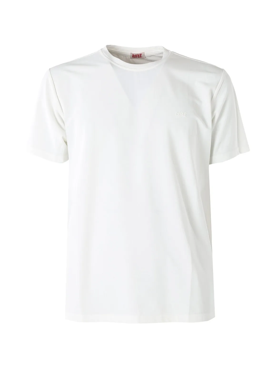 Rifle T-shirt girocollo da uomo in tessuto tecnico - bianco