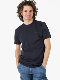 Rifle T-shirt girocollo da uomo in tessuto tecnico - blu scuro