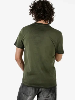 Rifle T-shirt in cotone da uomo con stampa - militare