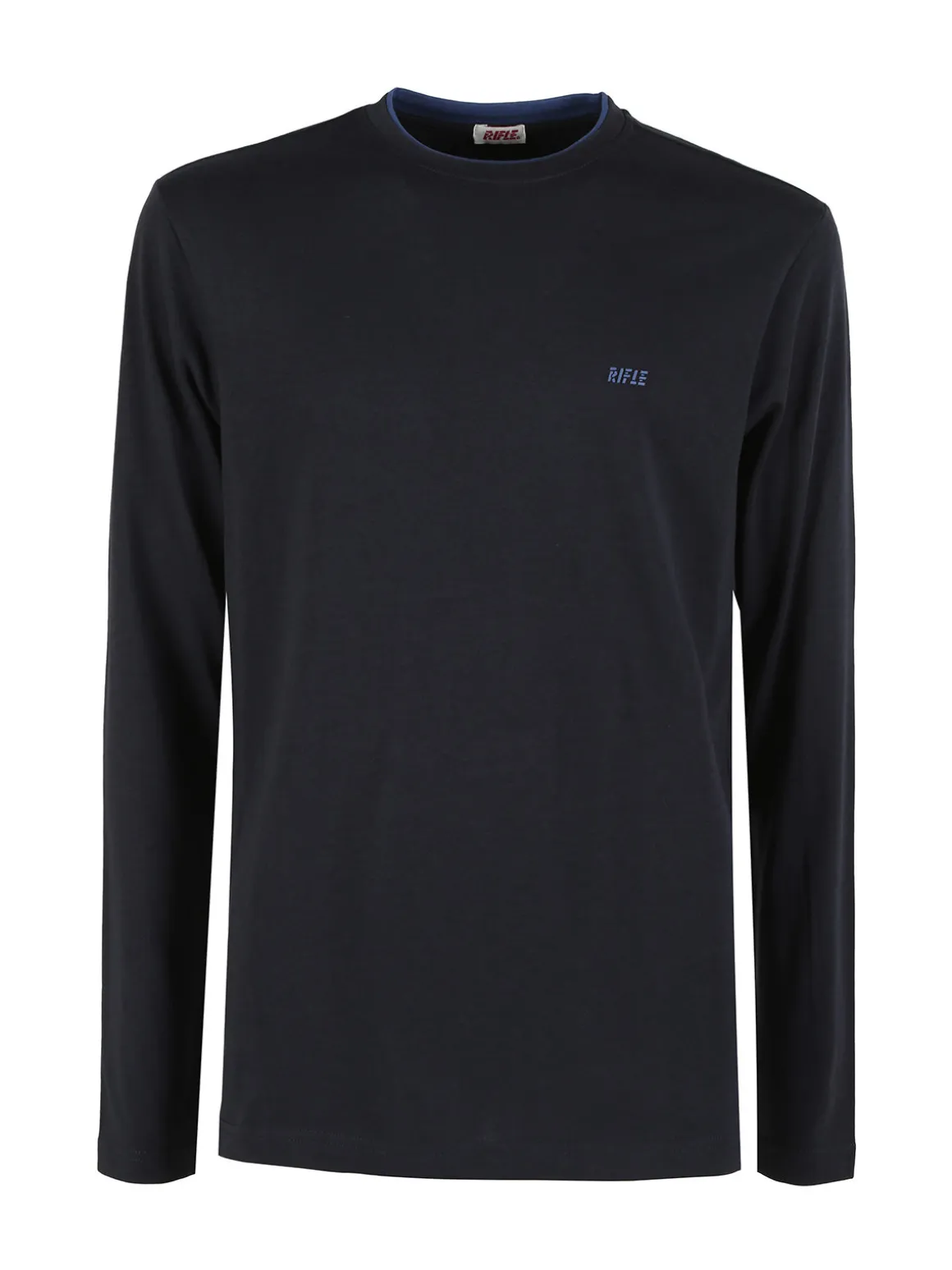 Rifle T-shirt uomo a maniche lunghe in cotone - blu scuro