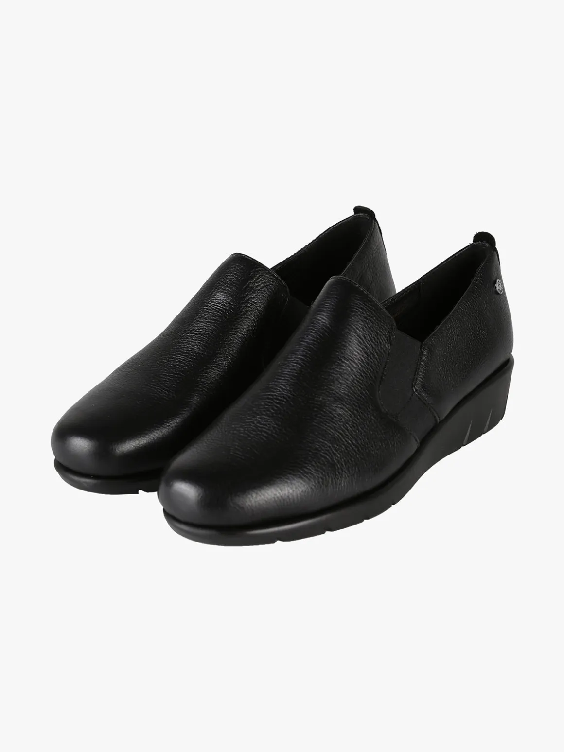 Riposella Mocassini comfort in pelle da donna con zeppa