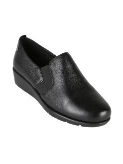 Riposella Mocassini comfort in pelle da donna con zeppa