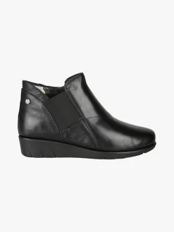 Riposella Stivaletti donna in pelle con zeppa - nero