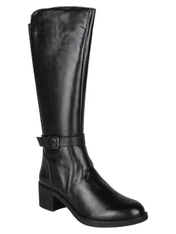 Riposella Stivali in pelle da donna con tacco - nero