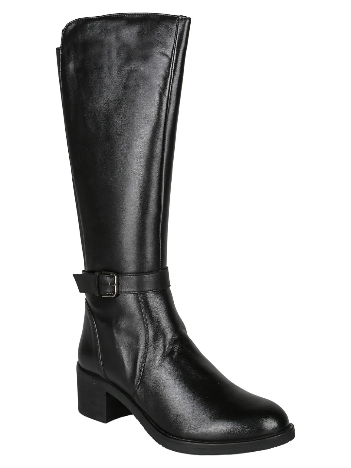 Riposella Stivali in pelle da donna con tacco - nero