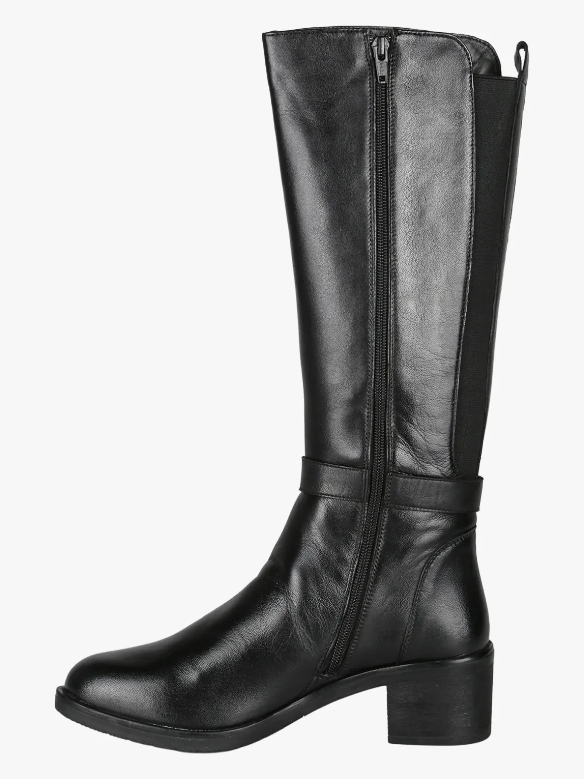 Riposella Stivali in pelle da donna con tacco - nero