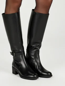 Riposella Stivali in pelle da donna con tacco - nero