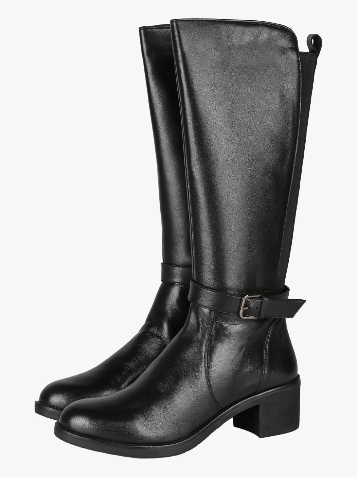 Riposella Stivali in pelle da donna con tacco - nero