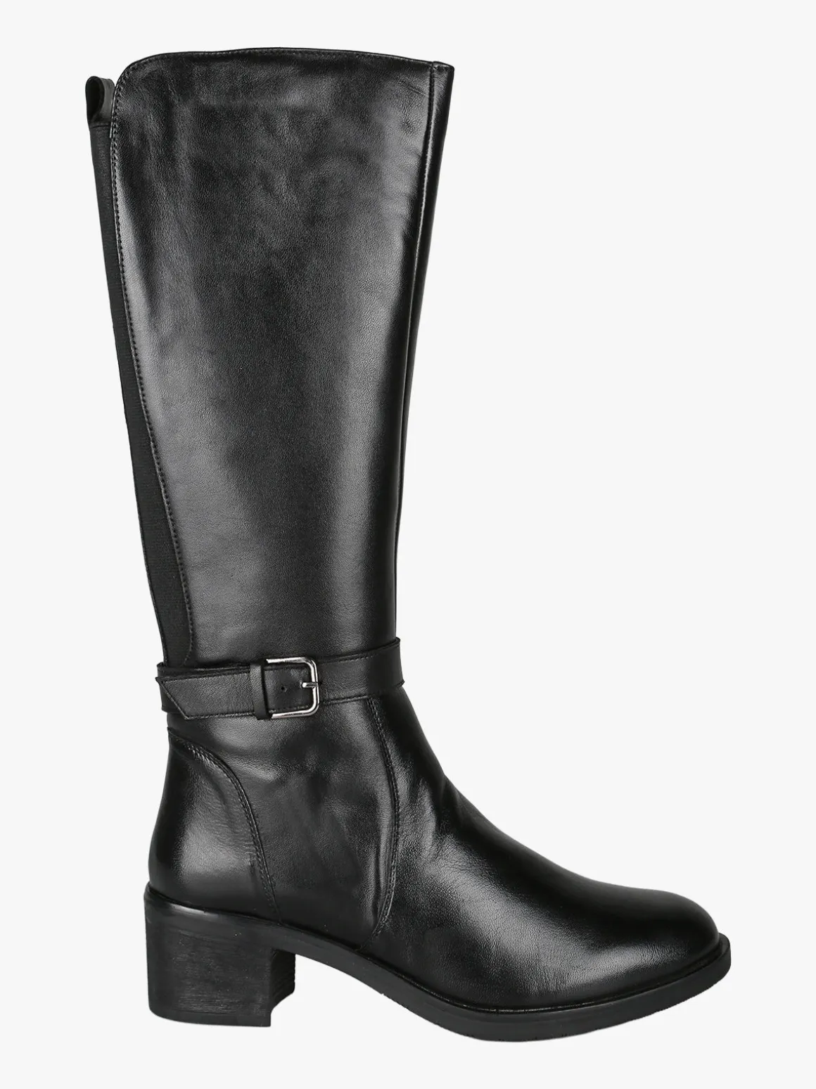 Riposella Stivali in pelle da donna con tacco - nero