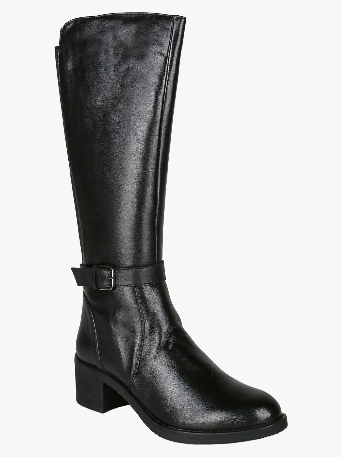 Riposella Stivali in pelle da donna con tacco - nero
