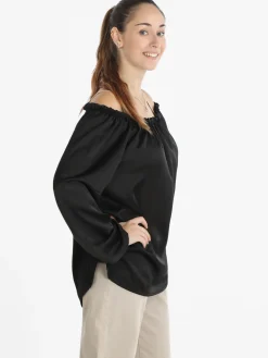 Rlinea Blusa donna effetto raso