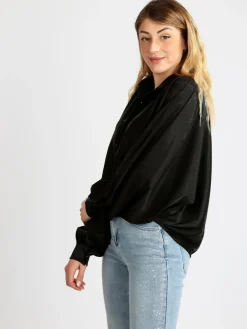 Rlinea Camicia donna oversize con maniche a pipistrello