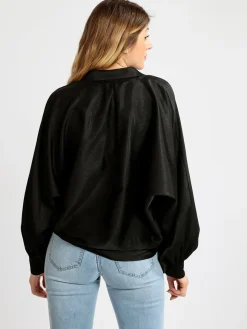 Rlinea Camicia donna oversize con maniche a pipistrello