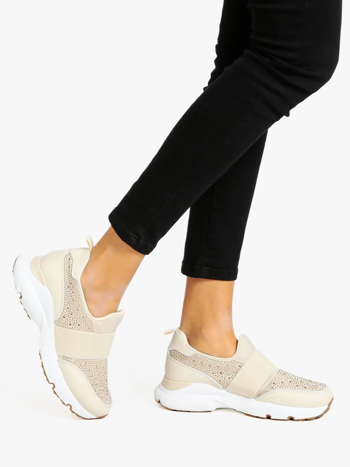 Romanciaga Sneakers slip on con strass