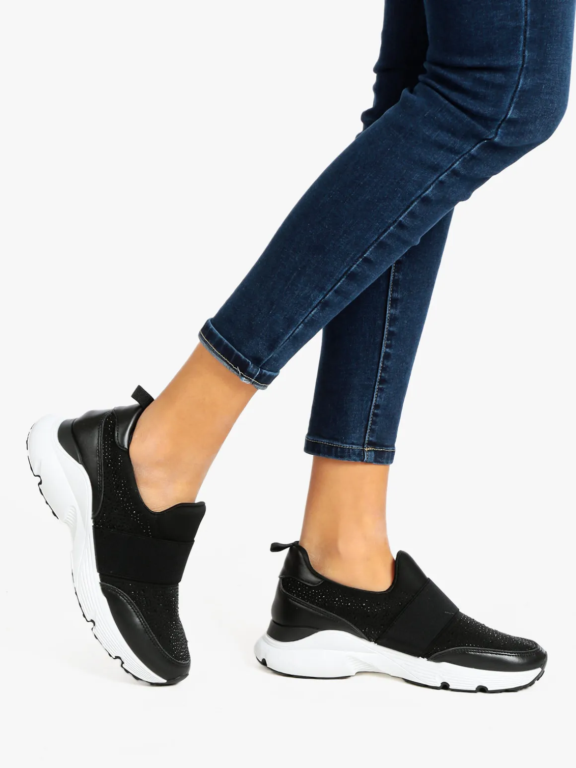 Romanciaga Sneakers slip on con strass