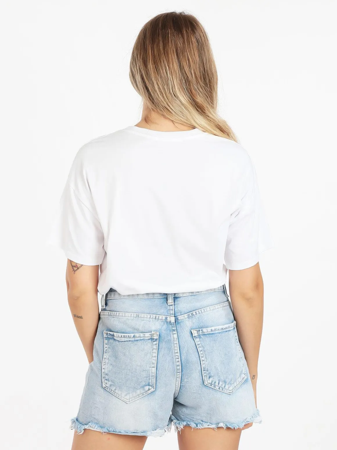Rose Blu' T-shirt donna oversize con perle