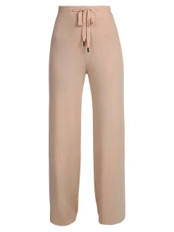 Rossamiss Pantaloni donna in maglia con coulisse - nudo
