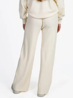 Rossamiss Pantaloni donna in maglia con coulisse - panna