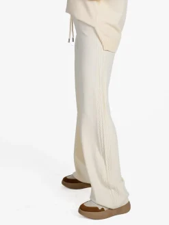 Rossamiss Pantaloni donna in maglia a trecce - panna