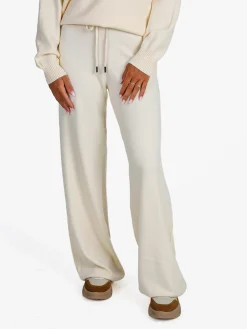 Rossamiss Pantaloni donna in maglia a trecce - panna