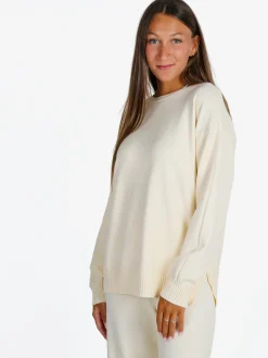 Rossamiss Pullover donna oversize in maglia - panna