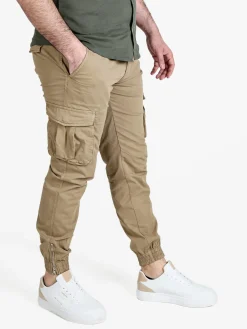 Ross Kemp Pantaloni cargo da uomo con polsini e zip sul finale