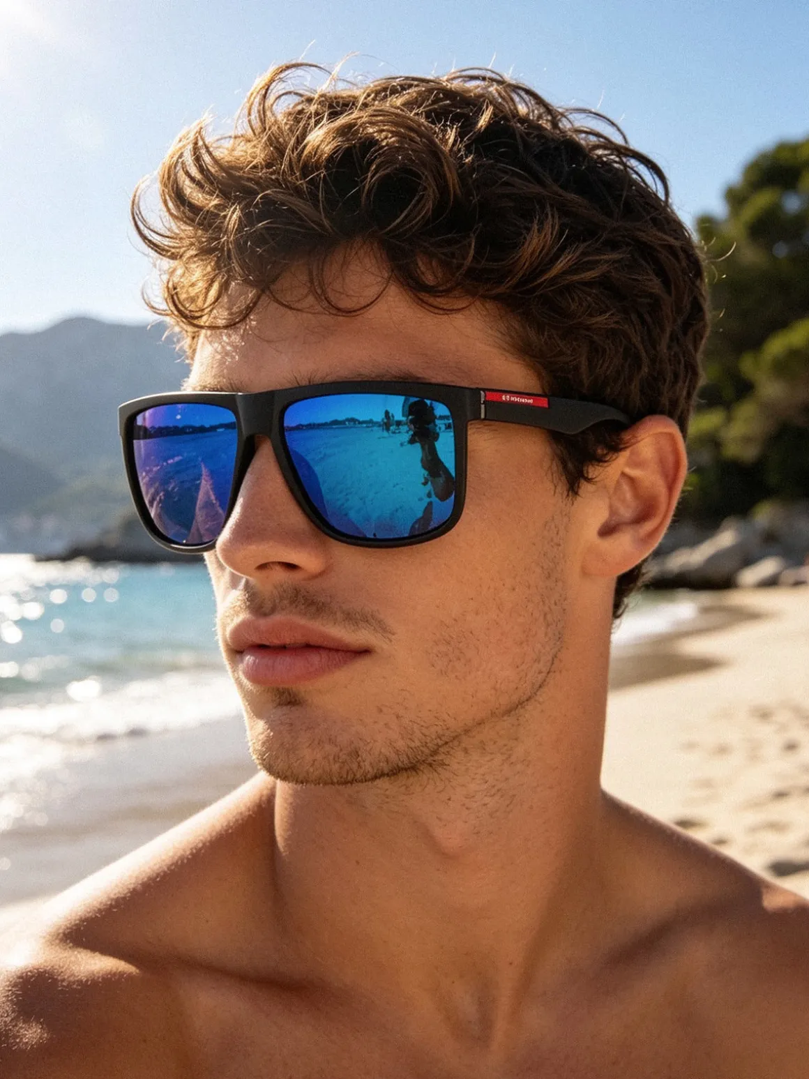 Rpn Occhiali da sole da uomo con lenti polarizzate - bluette