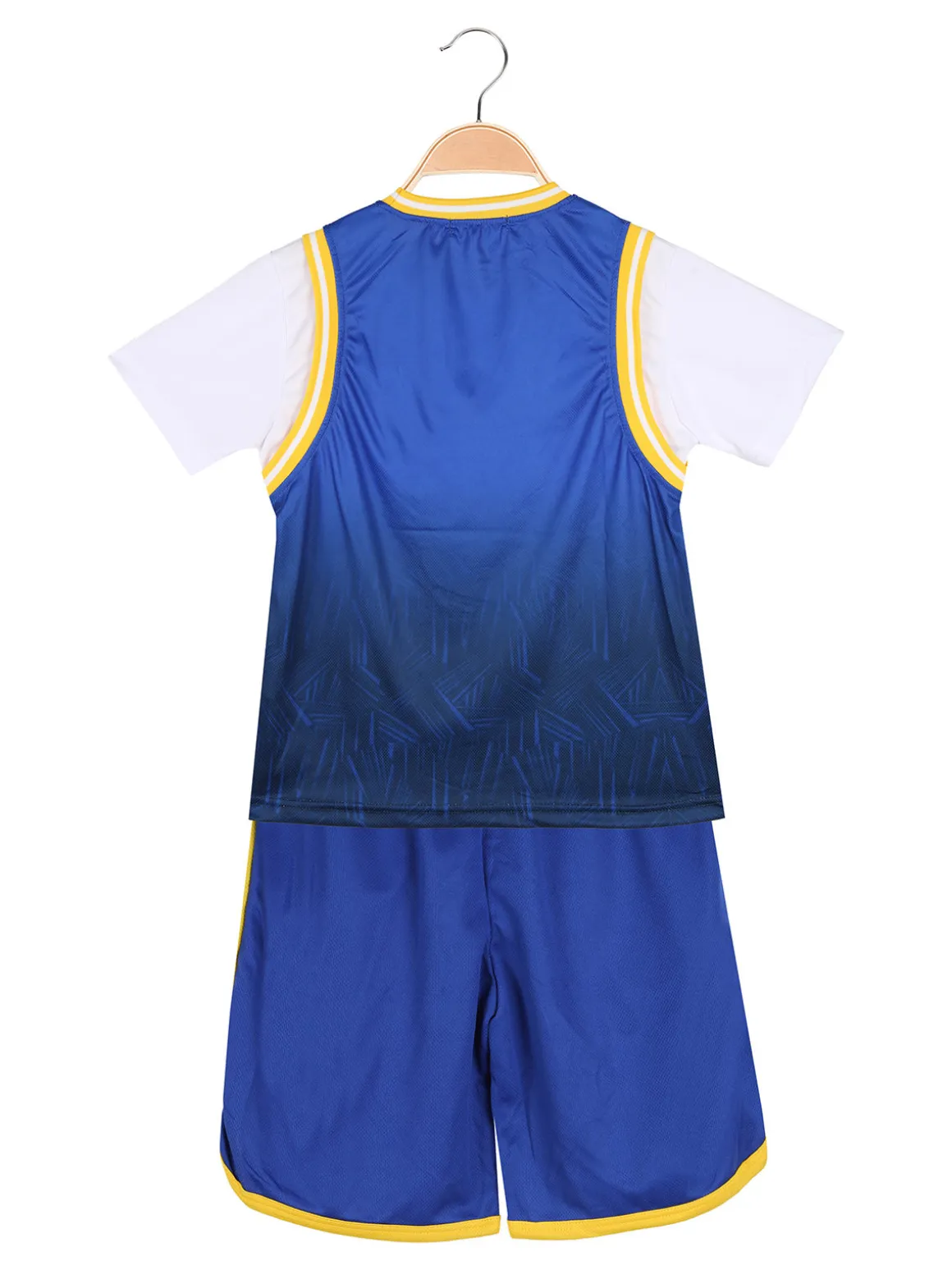 Run Boy Completo corto da ragazzo sportivo con t-shirt e bermuda - blu