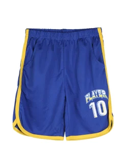 Run Boy Completo corto da ragazzo sportivo con t-shirt e bermuda - blu