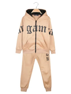 Run Boy Completo tuta da bambino 2 pezzi con cappuccio e zip