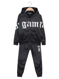 Run Boy Completo tuta da bambino 2 pezzi con cappuccio e zip