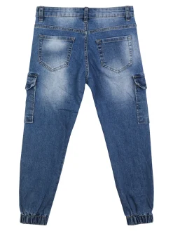 Run Boy Jeans da bambino con tasconi e polsini
