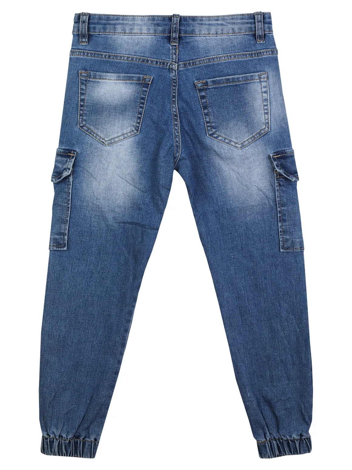 Run Boy Jeans da bambino con tasconi e polsini