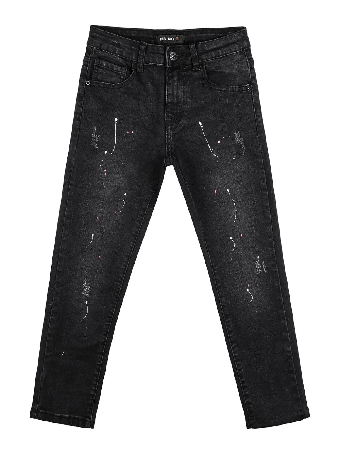 Run Boy Jeans da bambino slim fit - nero