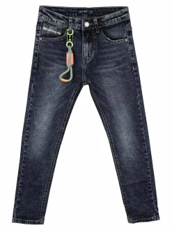 Run Boy Jeans da bambino slim fit con laccetto decorativo