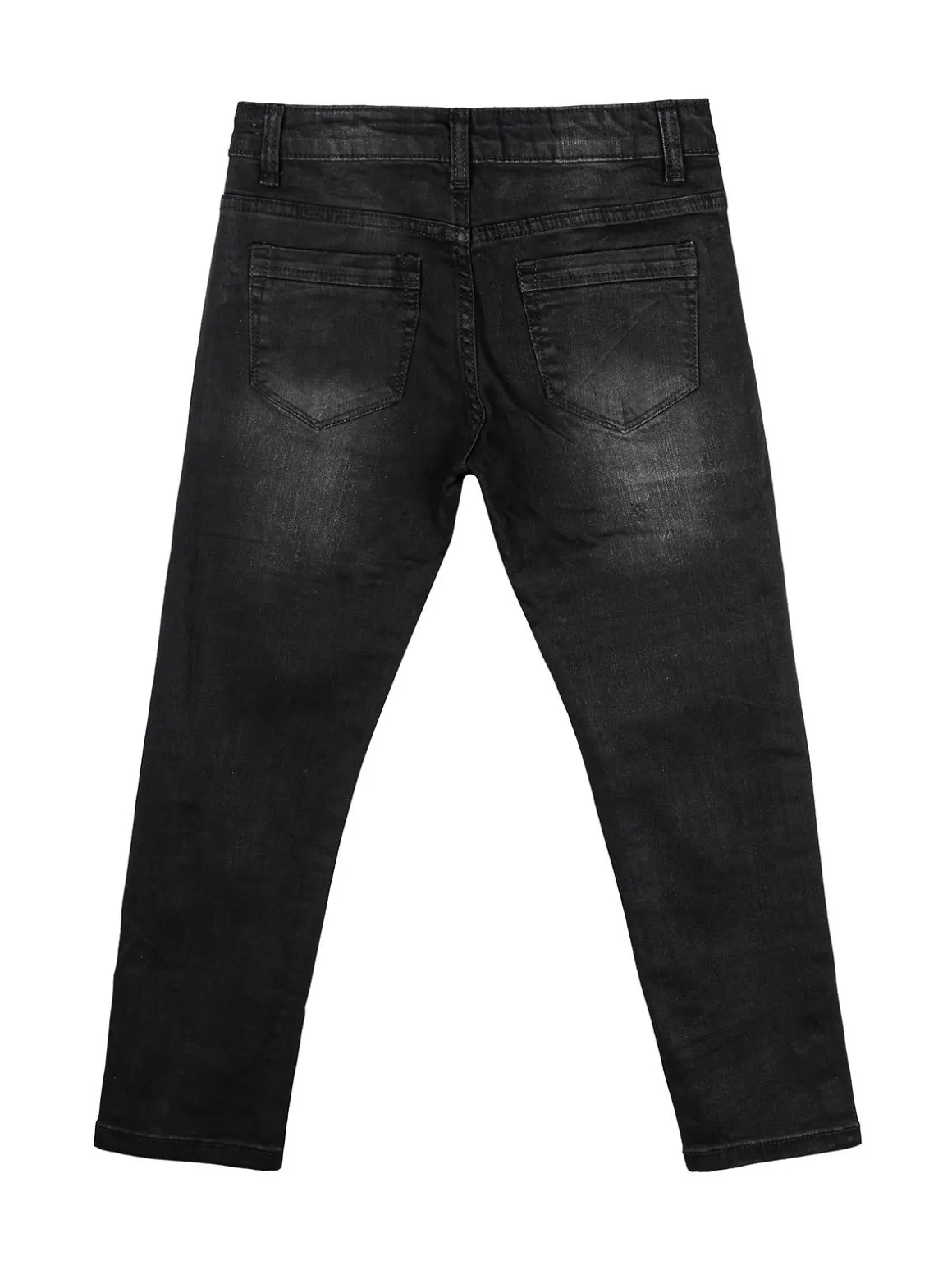 Run Boy Jeans da ragazzo con strappi - nero